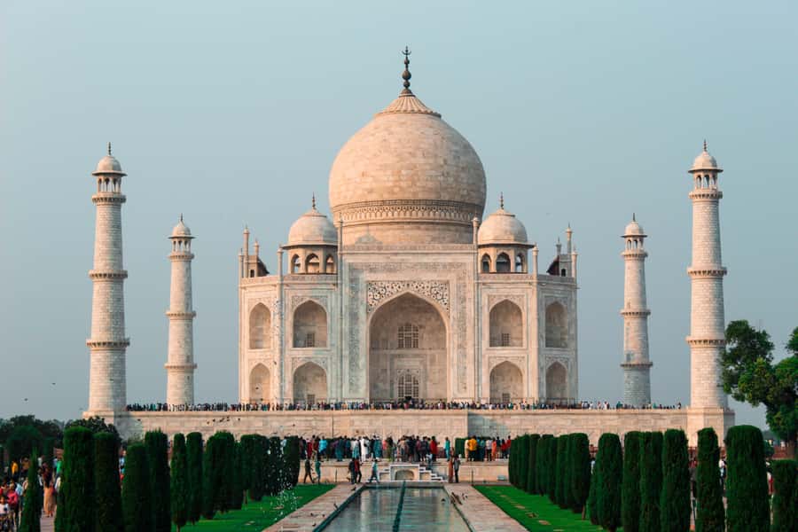 2 Day All Inclusive Taj Mahal & Agra City Tour From Banglore - Day 1: Mehtab Garden sunset view across the Yamuna