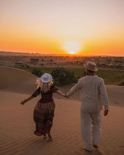 Blissful Half Day Sunset Camel Safari with Musical Evening - Camp arrival: traditional welcome, snacks, and campfire calm