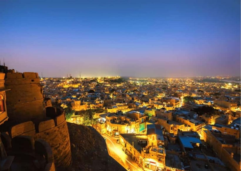 Explore Jaisalmer at Night (2 Hour Guided Walking Tour) - Golden Fort at night: sunset, then that golden glow