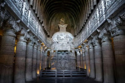 From Aurangabad: 2-Day Ajanta and Ellora Caves Private Tour - Ajanta Caves: Buddhist Paintings and Cave Layout Time Savers