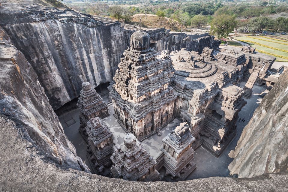 From Aurangabad: Private Ajanta & Ellora Caves Full-Day Tour - Ellora Caves: One Cliff, Three Faiths in Rock Temples