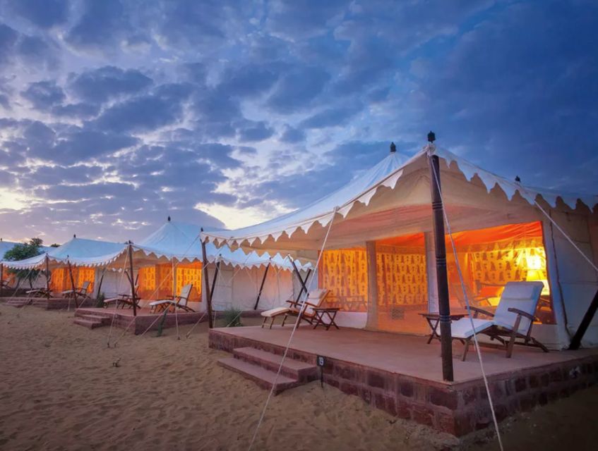 From Jaisalmer: Overnight Camping & Camel Safari in Khuri - Rajasthani Dinner, Folk Dance, and Music at Camp