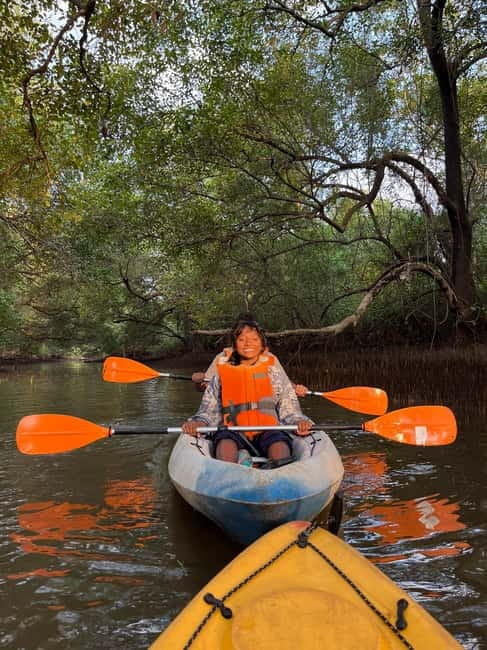 Goa: Backwater Kayaking Tour - Chapora swim stop: refreshing water, clear limits