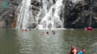 Goa: Dudhsagar Waterfall, Jeep Safari and Spice Plantation - Dudhsagar Falls: trekking, railway bridge views, and the pool at the base