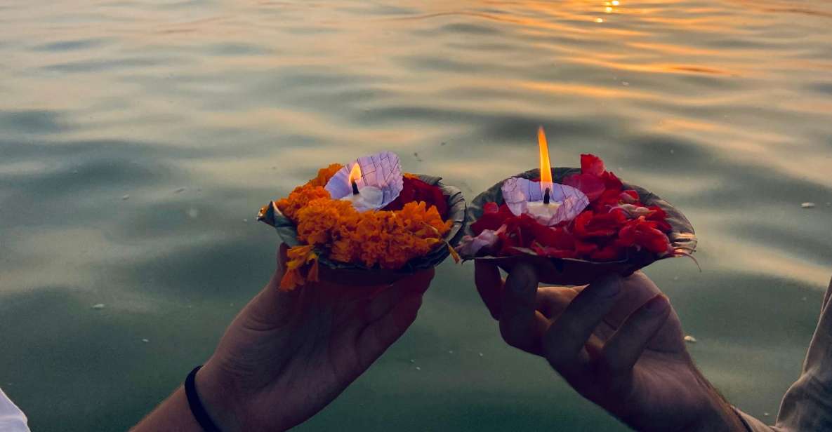 Marigold Boat trip to feel Kashi - Cremation ghats on the route: Manikarnika and Harishchandra