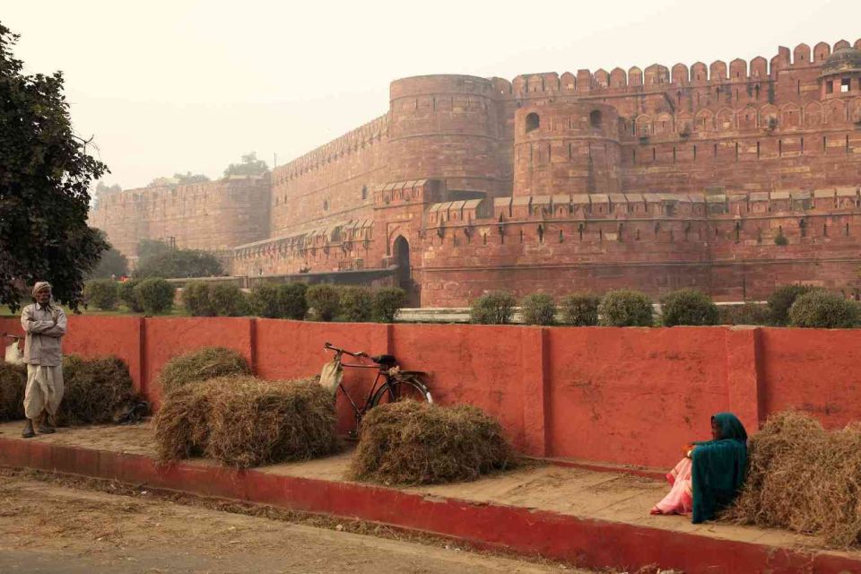 Taj Mahal, Agra Fort Day Tour with Transfers - Mehtab Bagh sunset: Taj Mahal from the opposite side